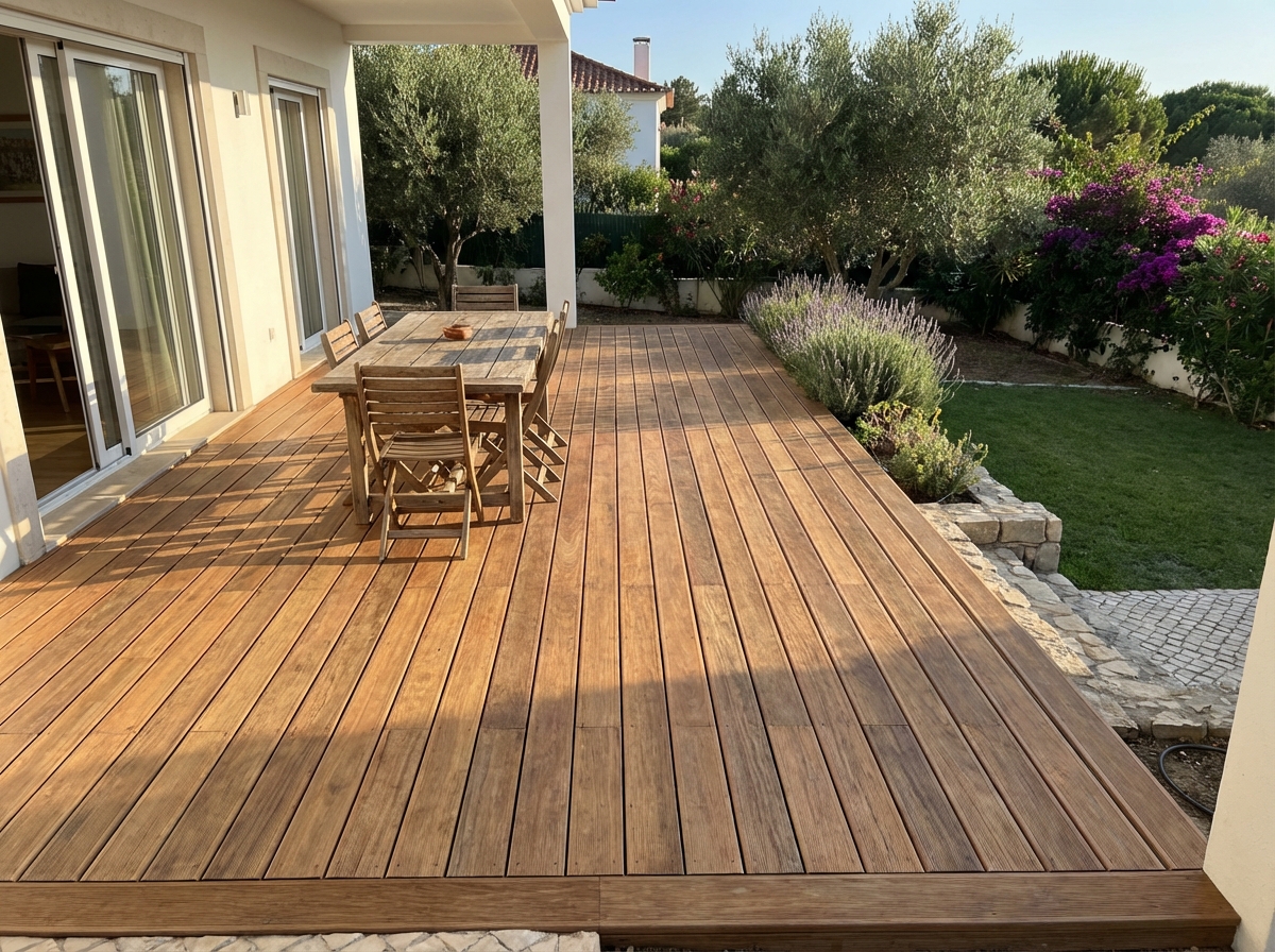 Deck em madeira para jardim e terraço em Setúbal