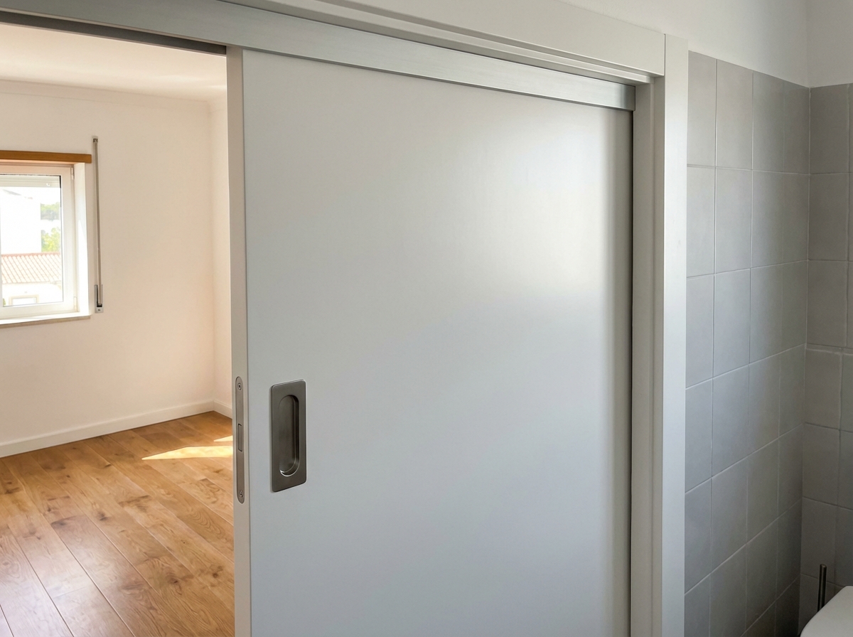 Porta de correr embutida na parede